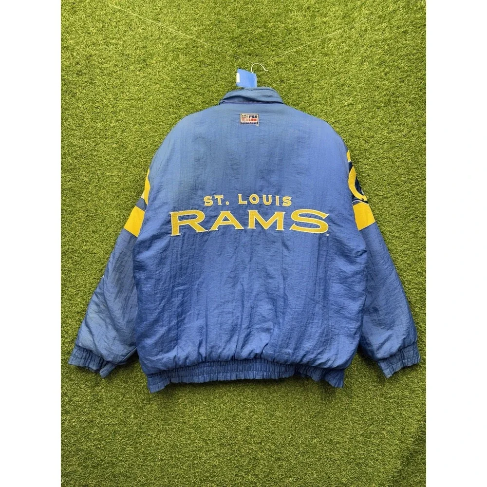 Vintage St. Louis Rams Jacket Mens Large Vintage Logo Athletic NFL Pro Line 90s
